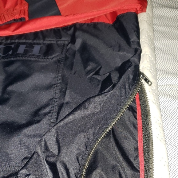 Brand NWTs Coach Red/Navy Pullover Half Zip Jacket - Picture 7 of 8